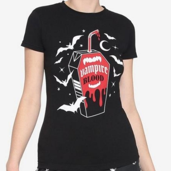 Vampire Blood Juice Box Girls T-Shirt - Picture 1 of 3